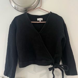Black madewell wrap top